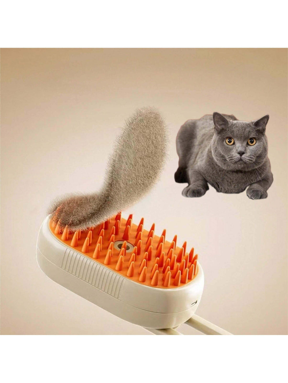 3-in-1 Steam Pet Grooming Brush – USB Dog & Cat Hair Remover with Massage