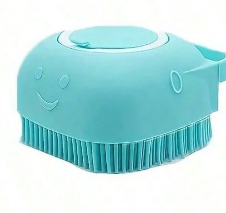 Silicone Pet Bath Brush – Soft Grooming Tool for Short-Haired Dogs & Cats